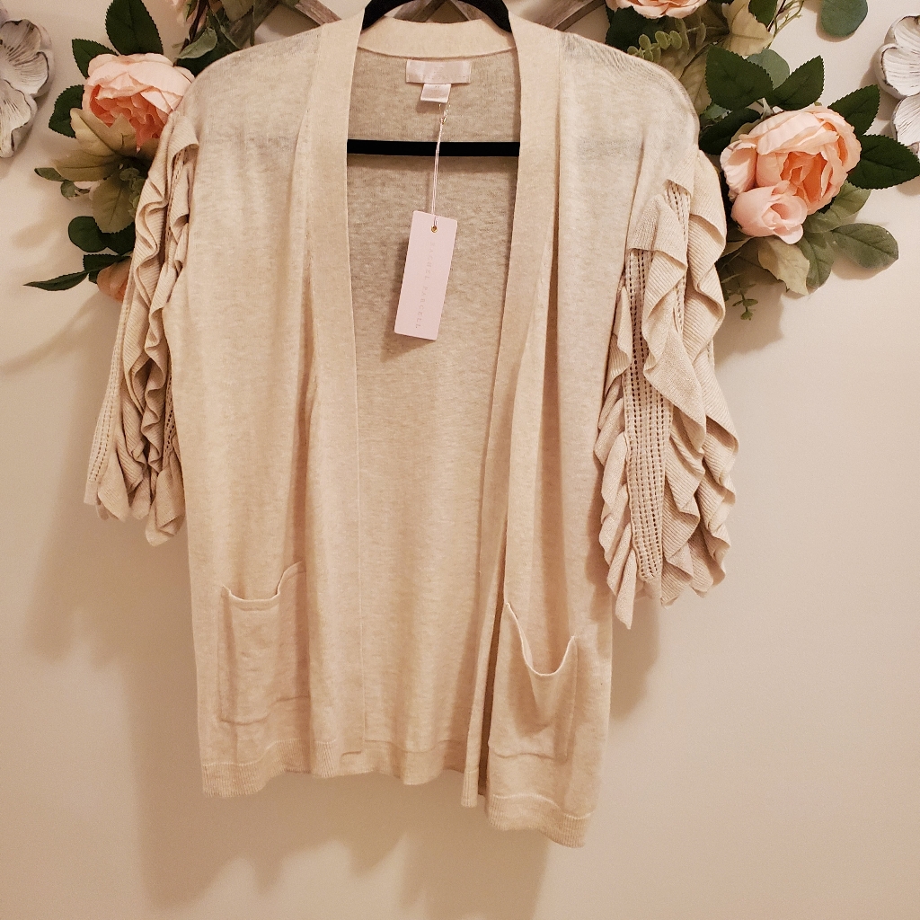 Rachel Parcel Nwt Ruffle Cardi